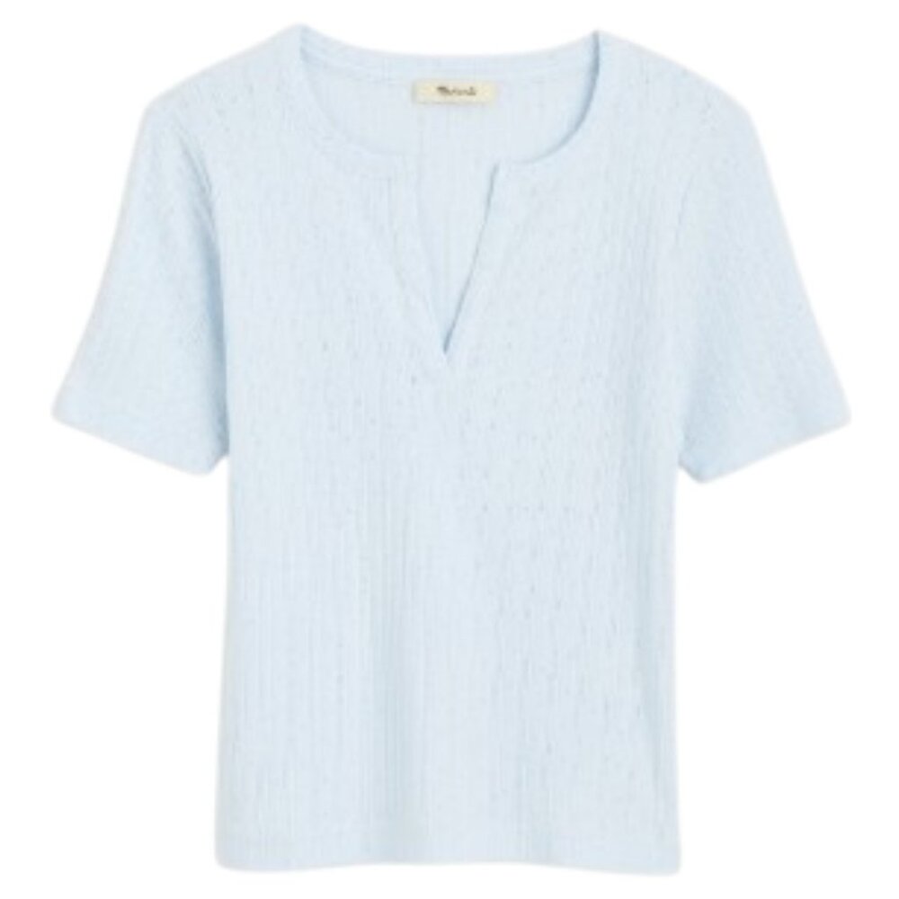 MADEWELL Pointelle Notch Neck Tee Women's XL